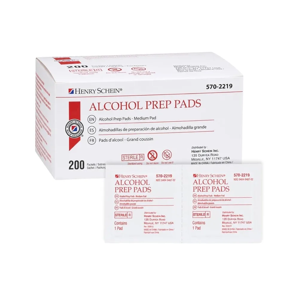 Alcohol Prep Pads — 70% Isopropyl Alcohol, Sterile (200 Count)